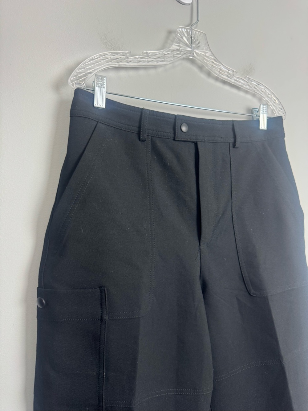 ZARA | Black Utility Cargo Straight Leg Pants Women’s Size Large - Picture 3 of 10